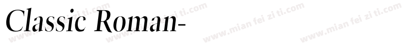 Classic Roman字体转换